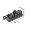 Mini Fast-Charge Capsule Power Bank with Built-in Cable