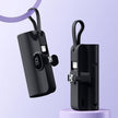 Mini Fast-Charge Capsule Power Bank with Built-in Cable
