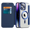 Transparent Electroplated Magnetic Leather Flip Case for iPhone