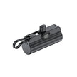 Mini Fast-Charge Capsule Power Bank with Built-in Cable